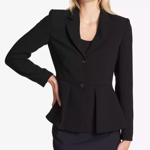 DKNY Black Peplum Blazer two button